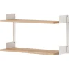 Montana Furniture Regale-New Works New Works Wall Regal, 450, Eiche - Weiß
