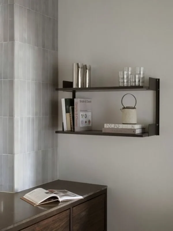 New Works Regale-Wall Regal, 450, Esche schwarz - Schwarz