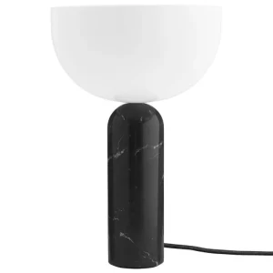 New Works Tischlampen-Tischleuchte Kizu groß, schwarzer Marmor