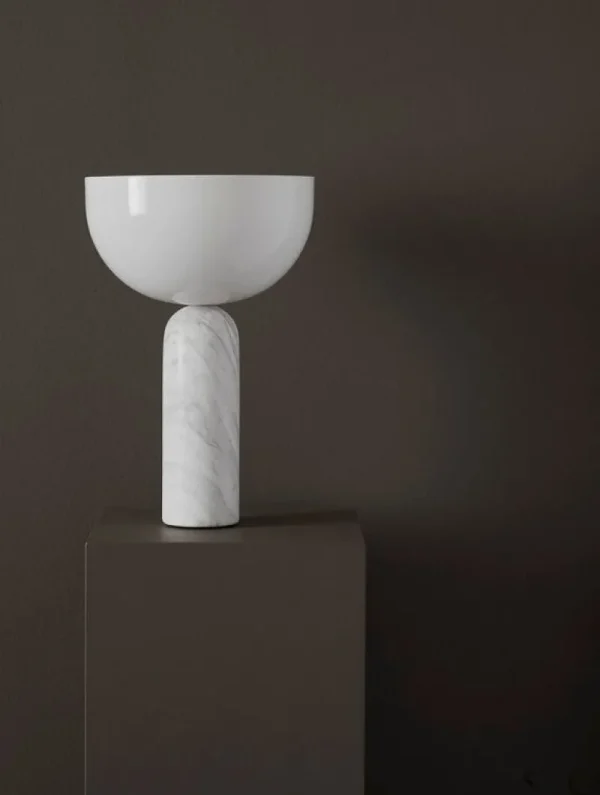 Sammode Tischlampen-New Works Tischleuchte Kizu, groß, weißer Marmor