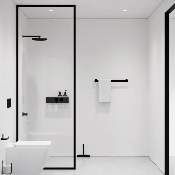 Nichba Badezimmeraccessoires^Badregal 40, Schwarz