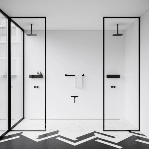 Nichba Badezimmeraccessoires^Badregal 40, Schwarz
