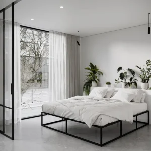 ferm LIVING Betten-Nichba Bettgestell, Schwarz