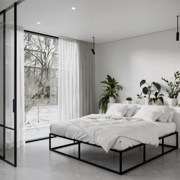 ferm LIVING Betten-Nichba Bettgestell, Schwarz