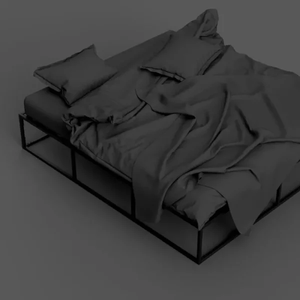 ferm LIVING Betten-Nichba Bettgestell, Schwarz