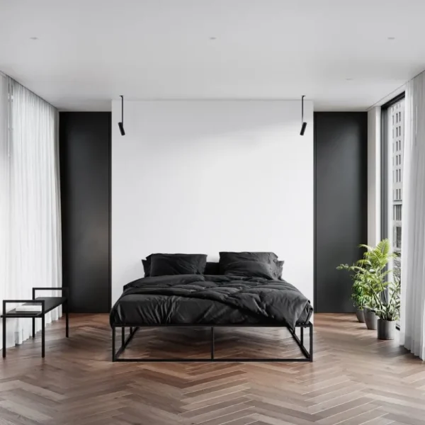 ferm LIVING Betten-Nichba Bettgestell, Schwarz