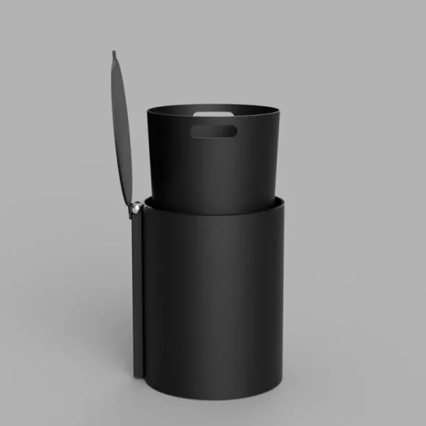 Nichba Abfalleimer | Badezimmeraccessoires^Kosmetikeimer, Schwarz