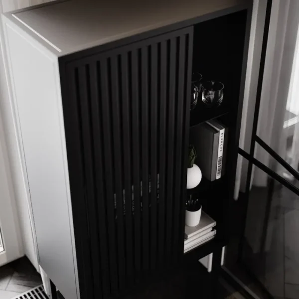 Poiat Aufbewahrungsmöbel-Nichba Schrank, Schwarz