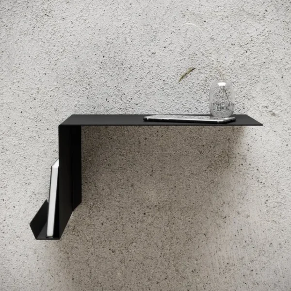 Nichba Regale | Tische-Shelve02 Wandregal, links, Schwarz