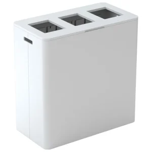 Niimaar Papierkörbe & Recycling-behälter | Abfalleimer^Ecogrande Forever Bin Recyclingstation, 3 Öffnungen, Pure White