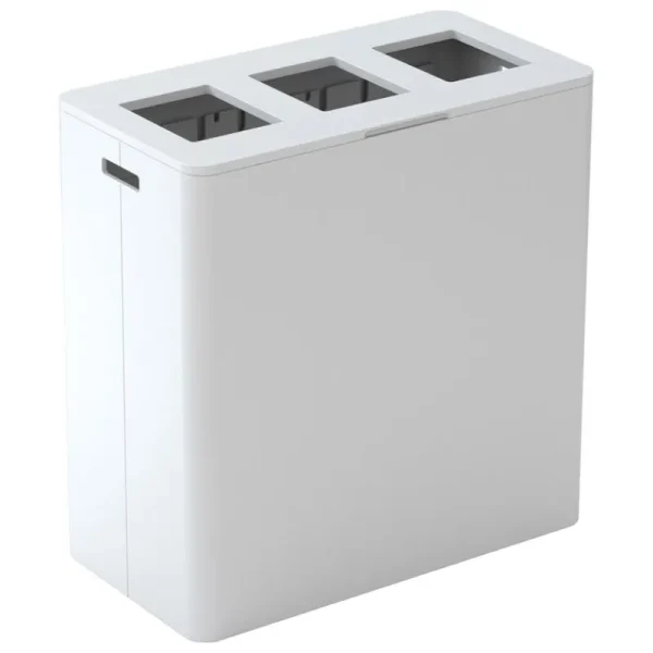 Niimaar Papierkörbe & Recycling-behälter | Abfalleimer^Ecogrande Forever Bin Recyclingstation, 3 Öffnungen, Pure White