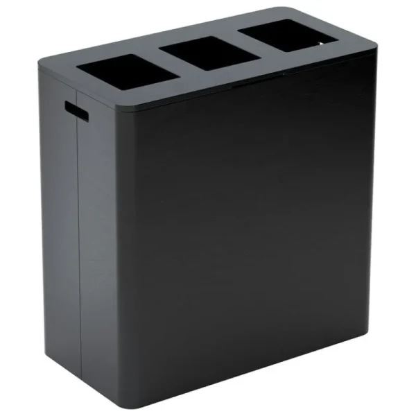Niimaar Papierkörbe & Recycling-behälter | Abfalleimer^Ecogrande Forever Bin Recyclingstation, 3 Öffnungen, Cool Black