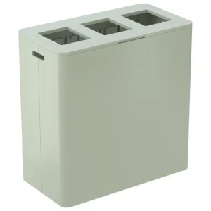 Niimaar Papierkörbe & Recycling-behälter | Abfalleimer^Ecogrande Forever Bin Recyclingstation, 3 Öffnungen, Nilgrün