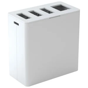 Niimaar Papierkörbe & Recycling-behälter | Abfalleimer^Ecogrande Forever Bin Recyclingstation, 4 Öffnungen, Pure White