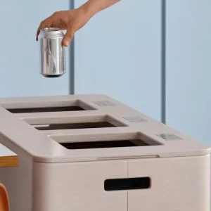 Niimaar Papierkörbe & Recycling-behälter | Abfalleimer^Ecogrande Forever Bin Recyclingstation, 3 Öffnungen, Cool Black