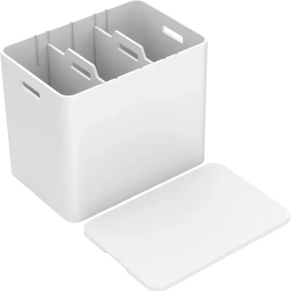Niimaar Papierkörbe & Recycling-behälter | Abfalleimer^Ecosmol Forever Bin Recyclingstation, Weiß