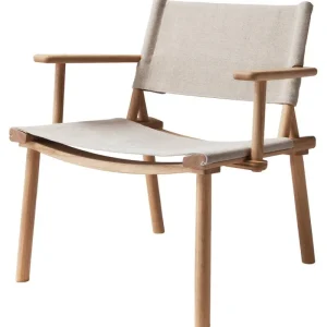 HAY Sitzgelegenheiten-Nikari December Loungestuhl, Eiche - Leinencanvas