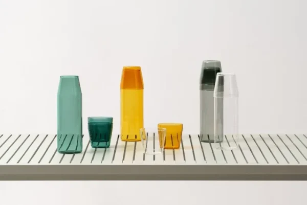 Nine Gläser Und Tassen^Milchglas, 2er-Set, grau