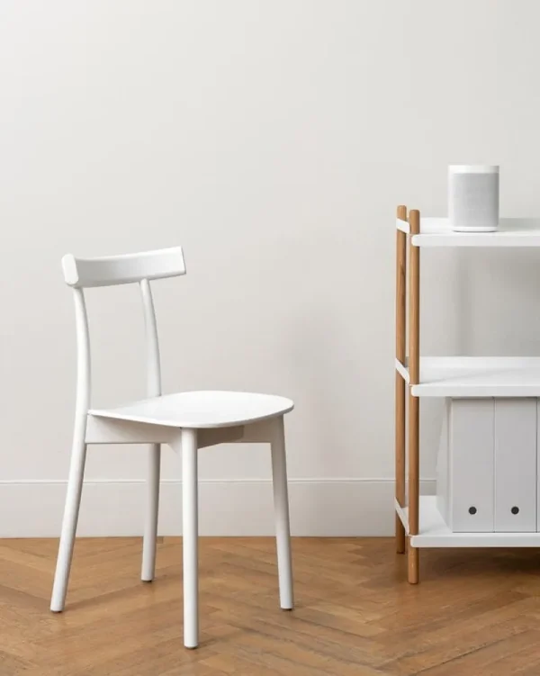 Artek Sitzgelegenheiten-Nine Skinny Stuhl, weiß gebeizte Esche