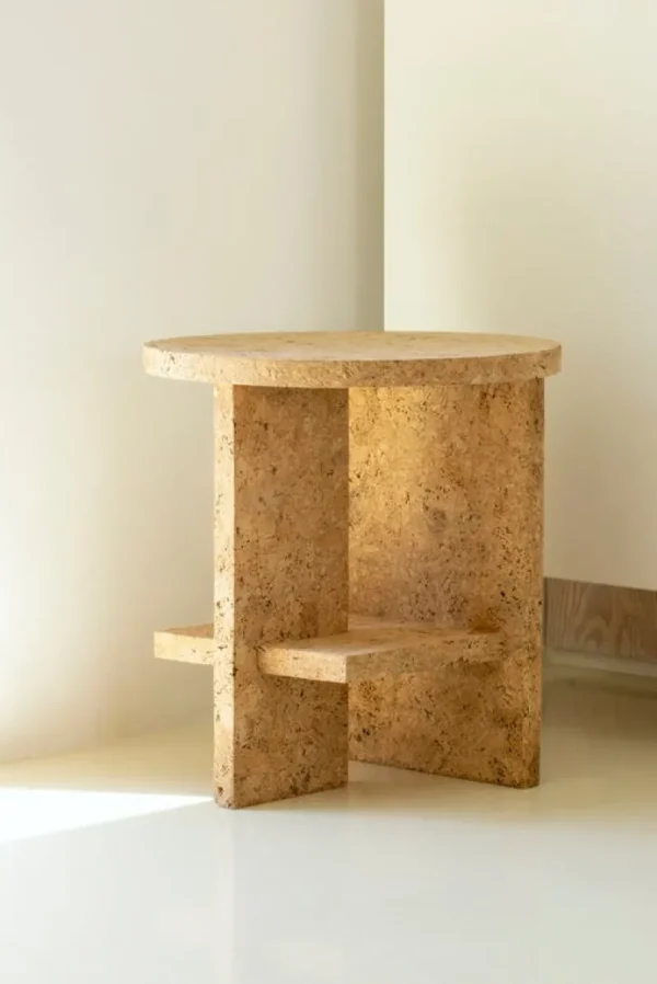 TIPTOE Tische-Nine Tee Beistelltisch, rund, Naturkork