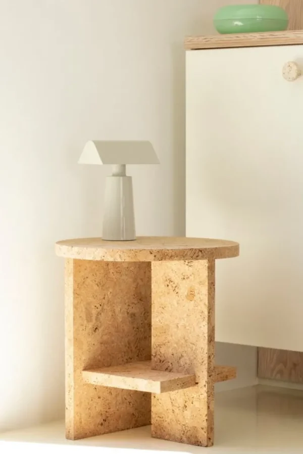 TIPTOE Tische-Nine Tee Beistelltisch, rund, Naturkork