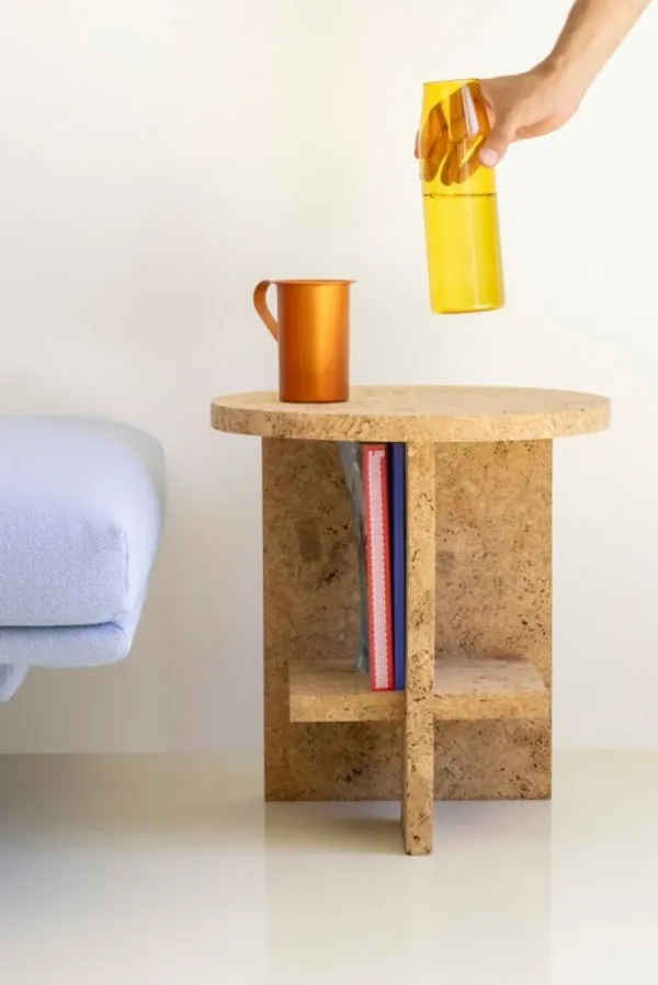 TIPTOE Tische-Nine Tee Beistelltisch, rund, Naturkork