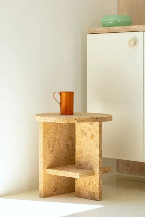 TIPTOE Tische-Nine Tee Beistelltisch, rund, Naturkork