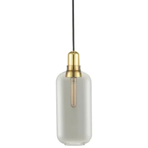 Normann Copenhagen Deckenleuchten-Amp Leuchte, groß, Rauchgrau - Messing