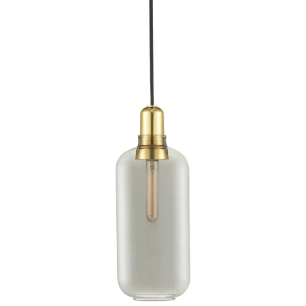 Normann Copenhagen Deckenleuchten-Amp Leuchte, groß, Rauchgrau - Messing