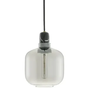 Normann Copenhagen Deckenleuchten-Amp Pendelleuchte, klein, rauchgrau/schwarz