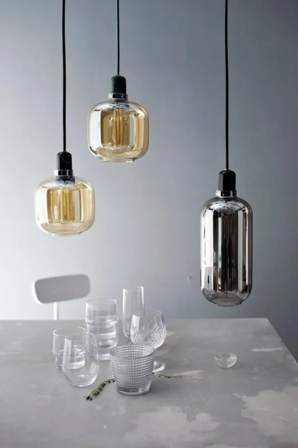 Normann Copenhagen Deckenleuchten-Amp Pendelleuchte, klein, gold/grün