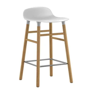 Normann Copenhagen Sitzgelegenheiten-Barhocker Form, 65 cm, weiß – Eiche