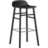 Vitra Sitzgelegenheiten-Normann Copenhagen Barhocker Form, 75 cm, schwarz – Eiche schwarz