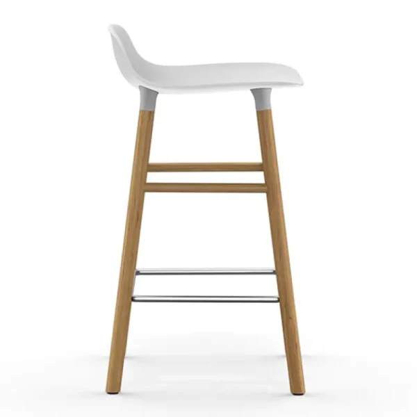 Normann Copenhagen Sitzgelegenheiten-Barhocker Form, 65 cm, weiß – Eiche