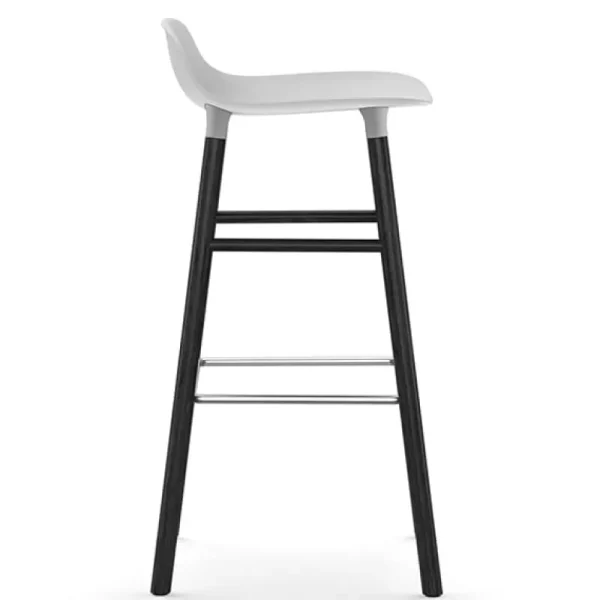 Muuto Sitzgelegenheiten-Normann Copenhagen Barhocker Form, 75 cm, weiß – Eiche schwarz