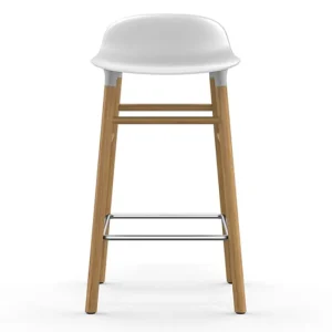 Normann Copenhagen Sitzgelegenheiten-Barhocker Form, 65 cm, weiß – Eiche