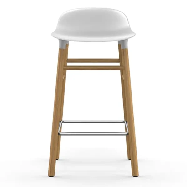 Normann Copenhagen Sitzgelegenheiten-Barhocker Form, 65 cm, weiß – Eiche