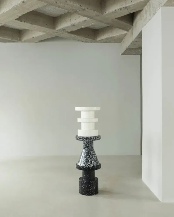 Normann Copenhagen Terrassenmöbel | Tische^Bit Hocker, Kegel, Schwarz - Weiß