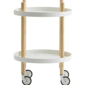 Normann Copenhagen Tische-Block Servierwagen, rund, weiß
