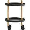 Ariake Tische-Normann Copenhagen Block Servierwagen, rund, schwarz