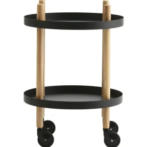 Ariake Tische-Normann Copenhagen Block Servierwagen, rund, schwarz