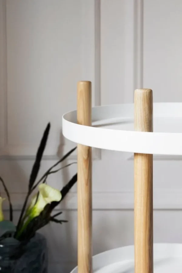 Normann Copenhagen Tische-Block Servierwagen, rund, weiß