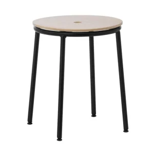 Normann Copenhagen Sitzgelegenheiten-Circa Hocker, schwarzer Stahl - Eiche