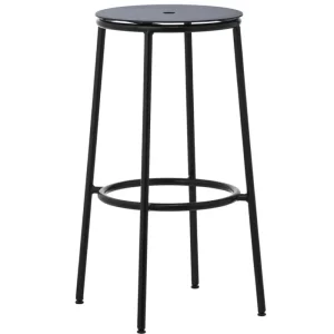 Tapio Anttila Collection Sitzgelegenheiten-Normann Copenhagen Circa Barhocker, 75 cm, schwarzer Stahl - schwarzes Aluminium