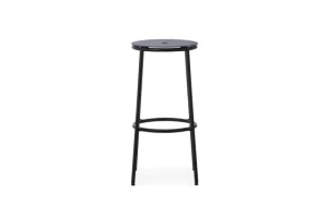 Tapio Anttila Collection Sitzgelegenheiten-Normann Copenhagen Circa Barhocker, 75 cm, schwarzer Stahl - schwarzes Aluminium