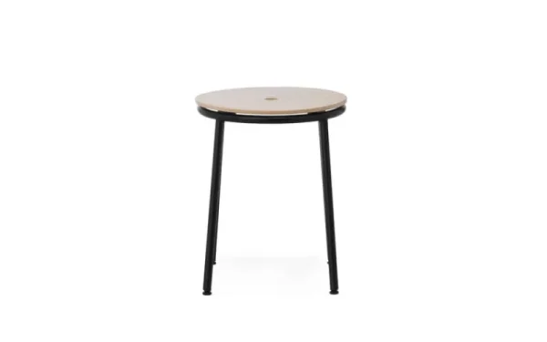 Normann Copenhagen Sitzgelegenheiten-Circa Hocker, schwarzer Stahl - Eiche