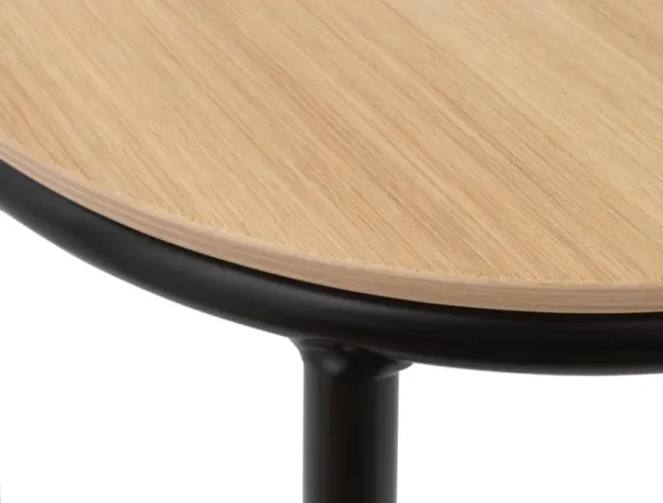 Normann Copenhagen Sitzgelegenheiten-Circa Hocker, schwarzer Stahl - Eiche