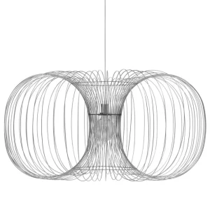 Northern Deckenleuchten-Normann Copenhagen Coil Pendelleuchte, 110 cm, Edelstahl