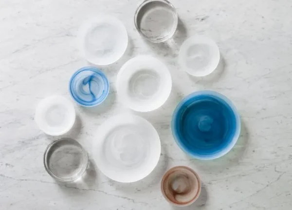 Finnish Design Shop Geschirr^Normann Copenhagen Cosmic Glasteller, 16 cm, Blau