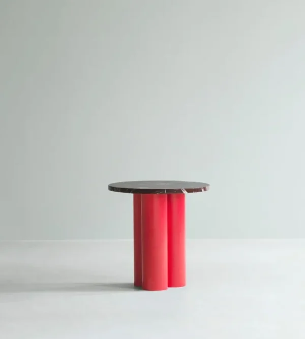 Miniforms Tische-Normann Copenhagen Dit Tisch, Hellrot - Portoro-Gold-Marmor